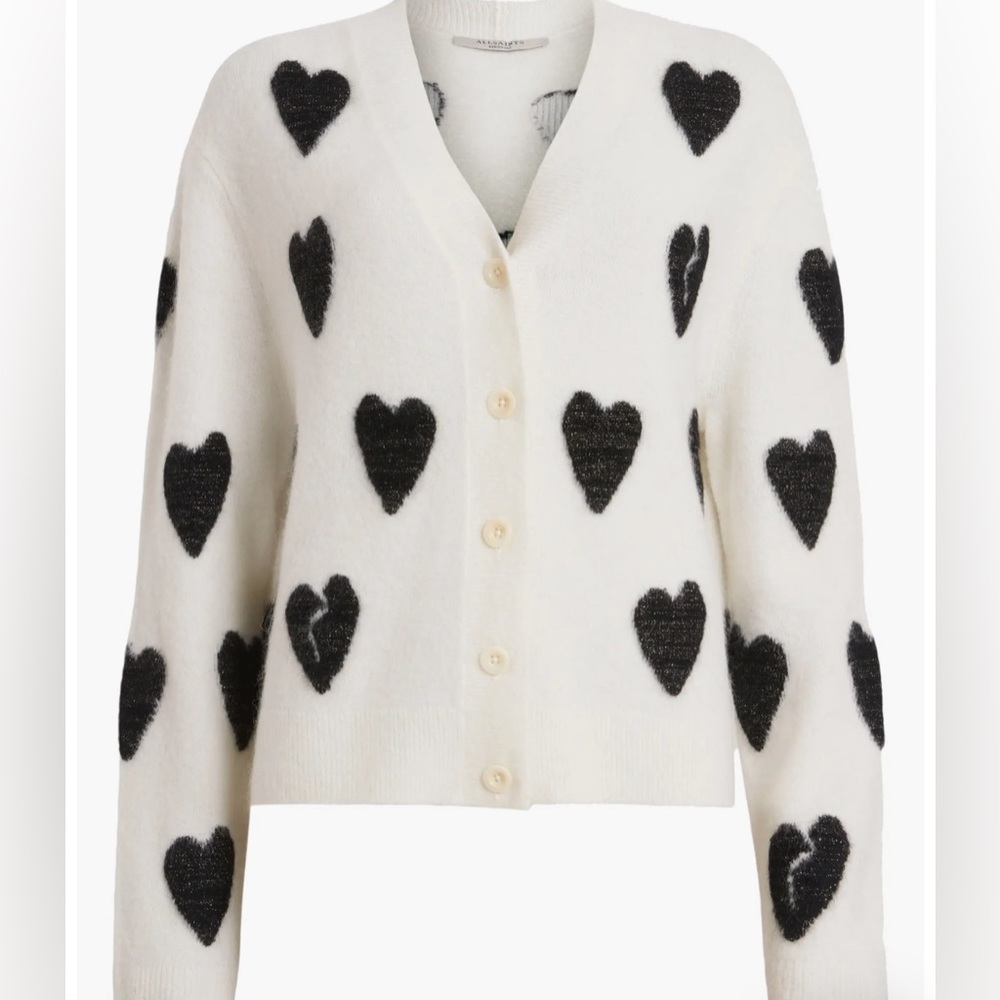 Amora Wool & Alpaca Blend heart Cardigan